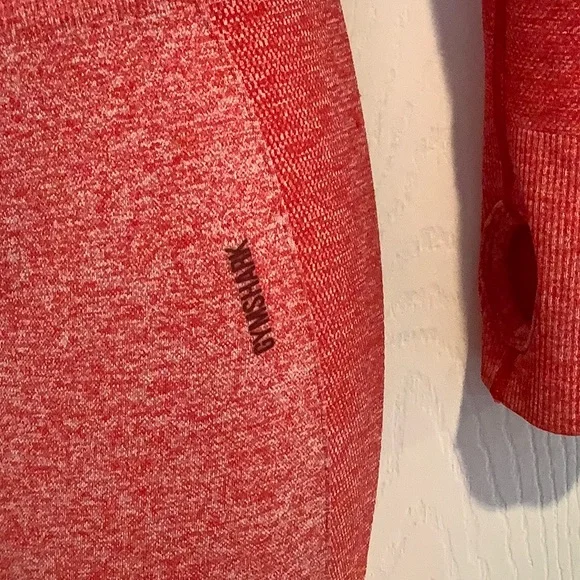 NWOT GYM SHARK 2 Piece Red/White Long Sleeve/Pants Gym Workout Athleisure Set S - Picture 5 of 11